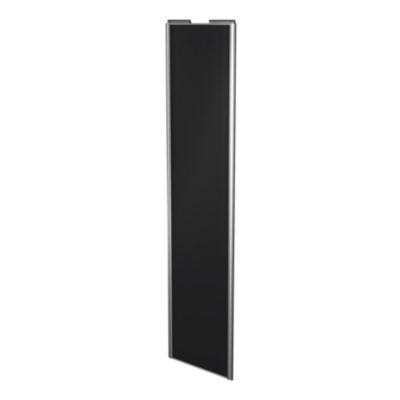 Porte de placard coulissante noir mat profil gris GoodHome Arius H. 248,5 x L. 62.2 cm + amortisseur
