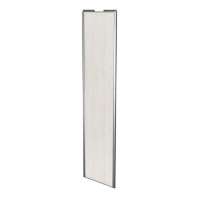 Porte de placard coulissante bois nordique profil gris GoodHome Arius H. 248,5 x L. 62.2 cm + amorti