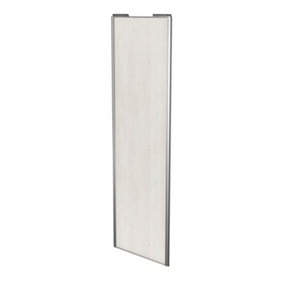 Porte de placard coulissante bois nordique profil gris GoodHome Arius H. 248,5 x L. 77.2 cm + amorti