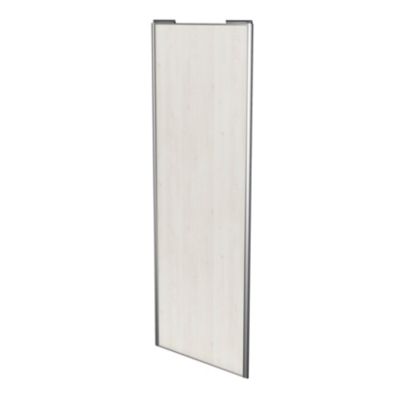 Porte de placard coulissante bois nordique profil gris GoodHome Arius H. 248,5 x L. 92.2 cm + amorti