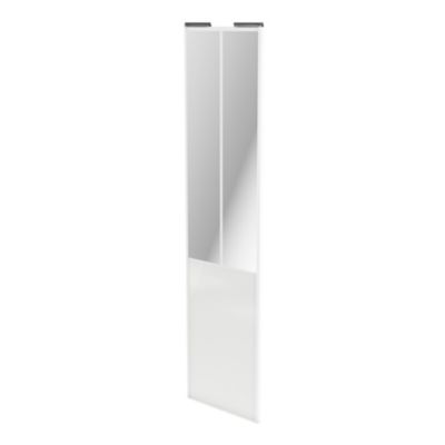 Porte de placard coulissante atelier blanc brillant profil blanc GoodHome Arius H. 248,5 x L. 61.2 c