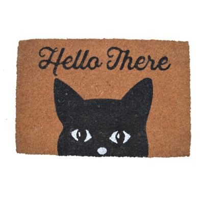 Paillasson coco Kebir Chat Hello there GoodHome L.60 x l.40 cm