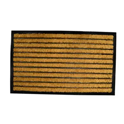 Paillasson coco caoutchouc Bugala à rayures GoodHome L.45 x l.75 cm