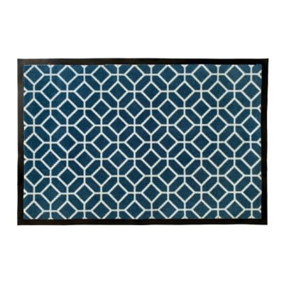 Tapis d'entrée polypropylène Boykins GoodHome motif vert L.60 x l.90 cm