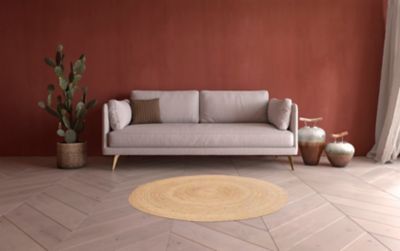 Tapis rond Melua en jute tissé Ø130cm GoodHome - Goodhome