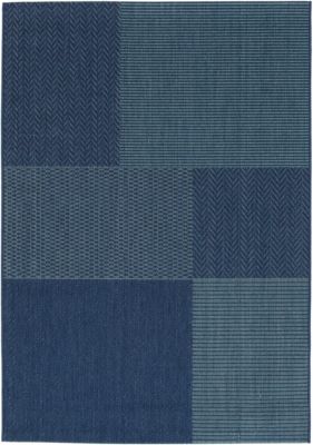 Tapis Burbridge GoodHome bleu foncé L.170 x L.120 cm