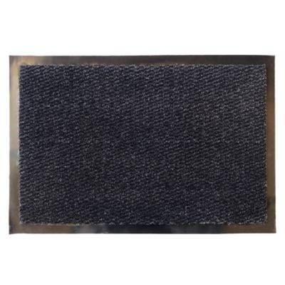 Tapis d'entrée polypropylène Boykins GoodHome gris foncé L.60 x l.40 cm