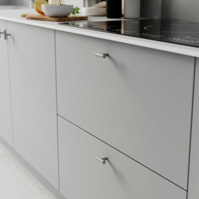 Poignée de meuble de cuisine GoodHome Annatto effet inox L. 5 cm, 2 pièces - Goodhome