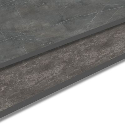 Crédence de cuisine Nepeta réversible aspect marbre gris et céramique GoodHome L. 200 cm x H. 60 cm x Ep. 3 mm - Goodhome