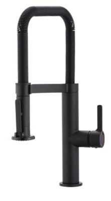 Mitigeur de cuisine avec douchette noir mat GoodHome Kamut - Goodhome