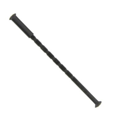 Lot 2 vis sans tête fendue fraisée fendue partiellement fileté acier noir L.90mm