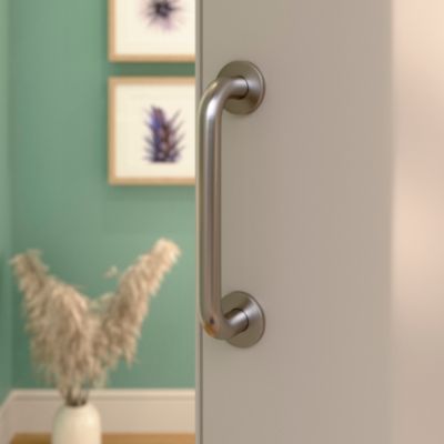 Tirant de porte Golvin GoodHome acier gris L.22 x H. 24,6 cm