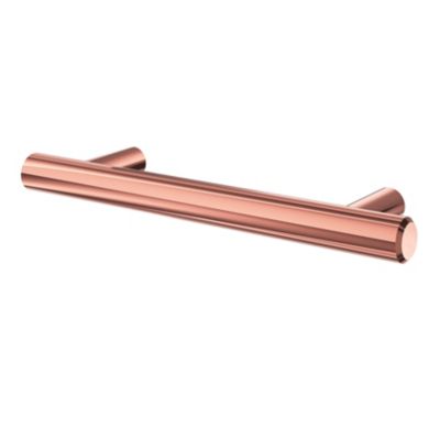 Poignée de meuble en T GoodHome Dizel acier doré l.136mm x l.12mm x H. 35mm entraxe 96mm