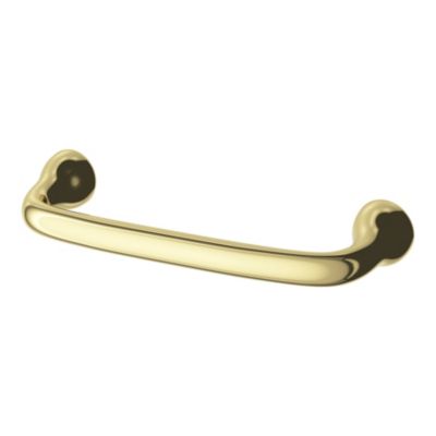 Poignée de meuble nœud GoodHome Tudy Laiton effet laiton doré l.110mm x H. 15mm entraxe 96mm