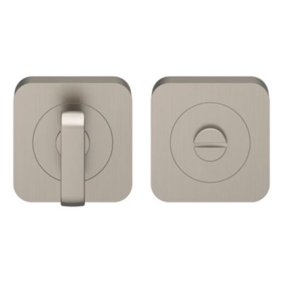 Rosace de fonction rond à visser à condamnation GoodHome Duod effet nickel satin gris Ø52.5mm