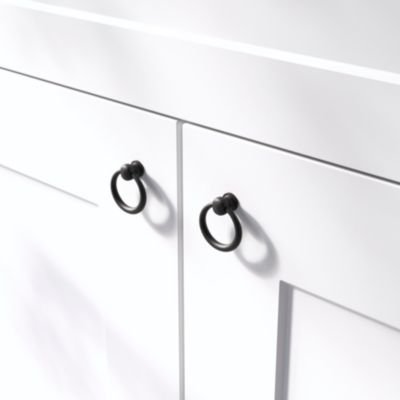 Bouton de meuble ergonomique Kilhog GoodHome mat noir Ø3.5 x l.3,5 cm x h. 3.6 cm