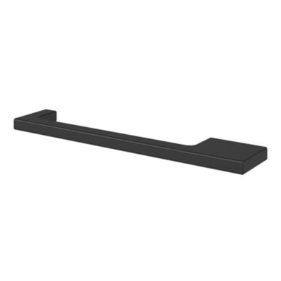 Poignée de meuble Droit GoodHome Skej aluminium mat noir l.158mm x l.7mm x H. 30mm entraxe 128mm