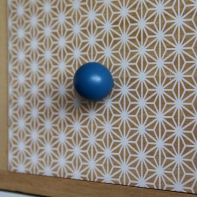 Bouton de meuble arrondi Ferel mat bleu foncé Ø2.7 x l.20,7 cm