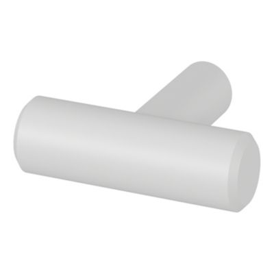 Bouton de meuble en T Dizel GoodHome mat blanc Ø4 x l.1,2 cm x h. 3.5 cm