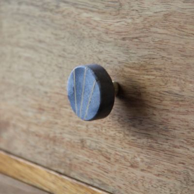 Bouton de meuble arrondi GoodHome Rubian gris Ø4.1 cm x l.4.1 cm x H.4.1 cm