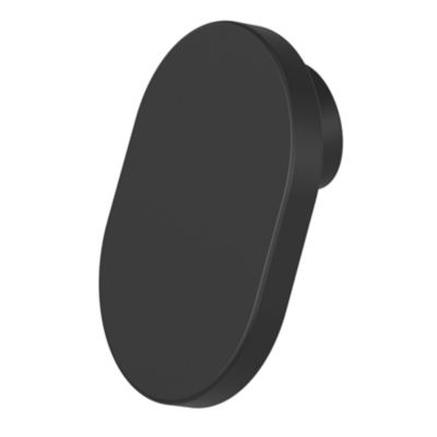 Bouton de meuble ovale GoodHome Minzh noir Ø3.5cm x l.2.5cm x h.2cm x p.2cm