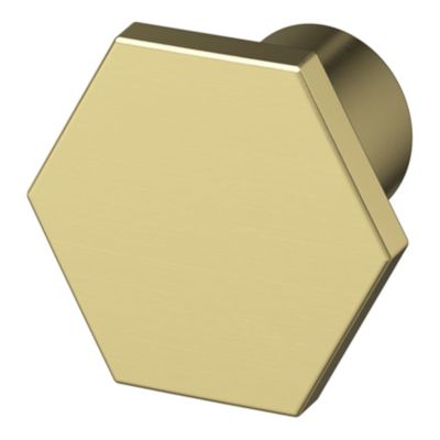 Bouton de meuble GoodHome Keri or Ø2.4cm x l.2.4cm x h.2.1cm x p.2.1cm