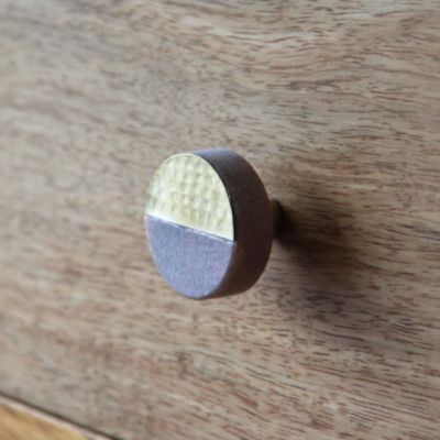 Bouton de meuble arrondi GoodHome Rubian rose Ø4.1cm x p.2.9cm