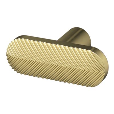 Bouton de meuble ovale GoodHome Garlan or Ø4.5cm x l.1.5cm x h.2.7cm x p.2.7cm