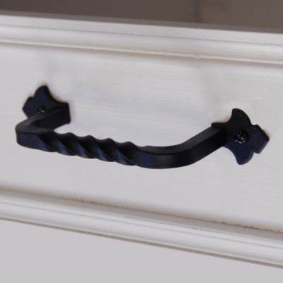 Poignée de meuble nœud Gwareg acier noir l.145mm x H. 27mm entraxe 120mm