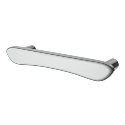 Poignée de meuble en T GoodHome Armel aluminium effet chromé gris l.120mm x l.17mm x H. 30mm entraxe