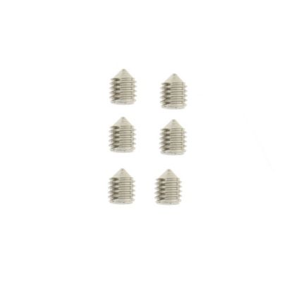 Lot 6 vis sans tête entièrement fileté acier gris L.6mm