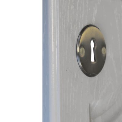 Rosace de fonction rond à visser à serrure GoodHome brillant argent Ø48mm