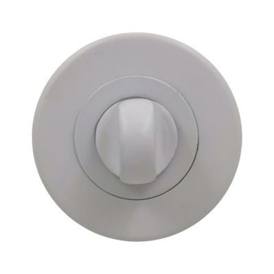 Rosace de fonction rond à visser à condamnation Duod acier mat blanc Ø52mm