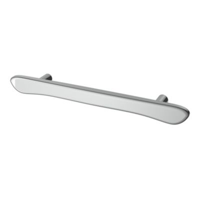 Poignée de meuble en T GoodHome Armel aluminium effet chromé gris l.190mm x l.17mm x H. 30mm entraxe