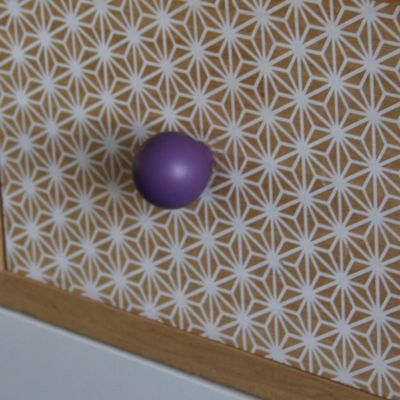 Bouton de meuble arrondi Ferel mat violet Ø2.7cm x P.2.9cm