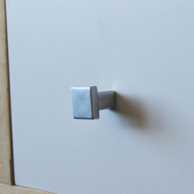 Lot 6 boutons de meuble carré Taden gris l.2cm x H.2cm x P.2.3cm