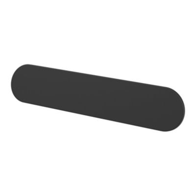 Poignée de meuble arrondi GoodHome Minzh aluminium mat noir l.121mm x l.25mm x H. 16mm entraxe 96mm