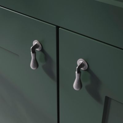 Bouton de meuble Kilhog GoodHome étain l.1.8cm x H.5cm x P.2cm