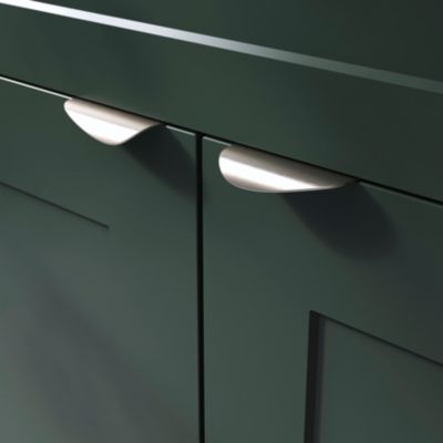 Bouton de meuble GoodHome Mehaban gris Ø8cm x l.4.3cm x h. 1.3cm x p.1.3cm