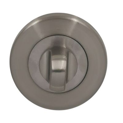 Rosace de fonction rond à visser à condamnation Duod acier effet nickel satin gris Ø52mm
