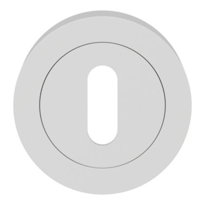 Rosace de fonction rond à visser à serrure GoodHome Duod mat blanc Ø50mm