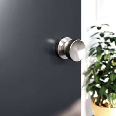 Bouton de porte double champignon GoodHome gris Ø. 48mm x l.48 x H. 44mm