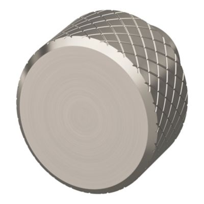 Bouton de meuble arrondi GoodHome Irus noir Ø2.5cm x l.2.5cm x h. 2.6cm x p.2.6cm