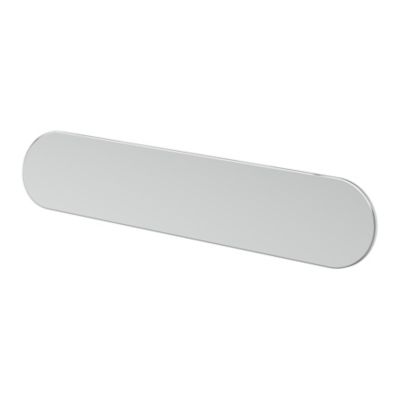 Poignée de meuble arrondi GoodHome Minzh aluminium effet chromé gris l.121mm x l.25mm x H. 16mm entr