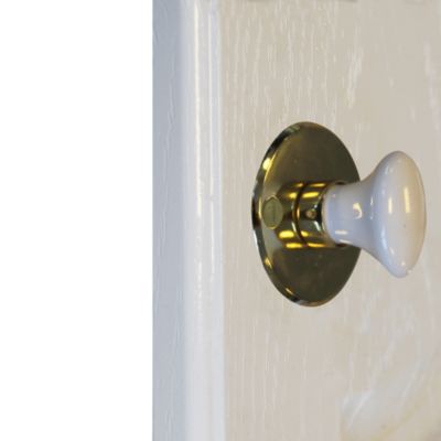 Rosace de fonction rond à visser à condamnation GoodHome brillant or Ø48mm