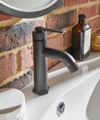 Mitigeur de lavabo M noir mat, GoodHome Selenga