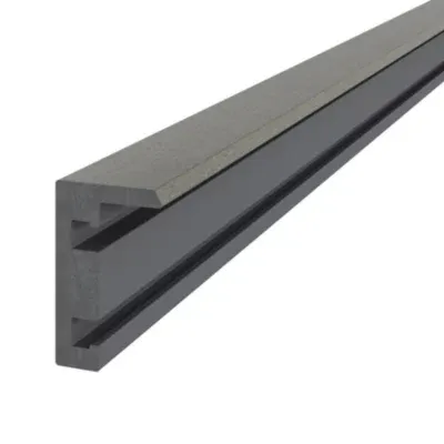 Profil de finition clipsable en composite Neva taupe L.220 x l.14,5x H.5,2 cm