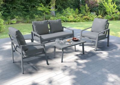 Salon de jardin en aluminium 4 personnes Pasarel