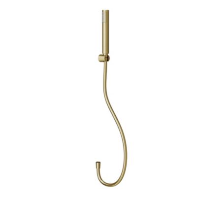 Trio douchette + flexible + support  doré brossé  GoodHome Owens