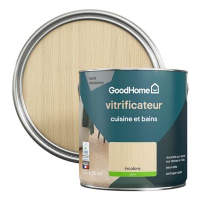 Vitrificateur cuisine et bains GoodHome satin incolore 2,5L